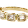 Ladies Natural Diamonds 14 kt wedding ring 1.20 TW 5- EMERALD CUT Diamonds.