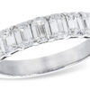 Ladies Natural Diamonds 14Kt wedding ring 1.33 tw 7-EMERALD CUT Natural Diamonds